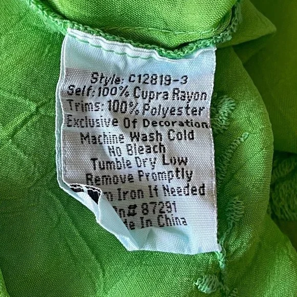 Johnny Was Kelly Cold Shoulder Blouse in Green - Picture 9 of 10